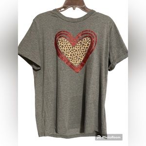 NWOT Animal Heart Tee